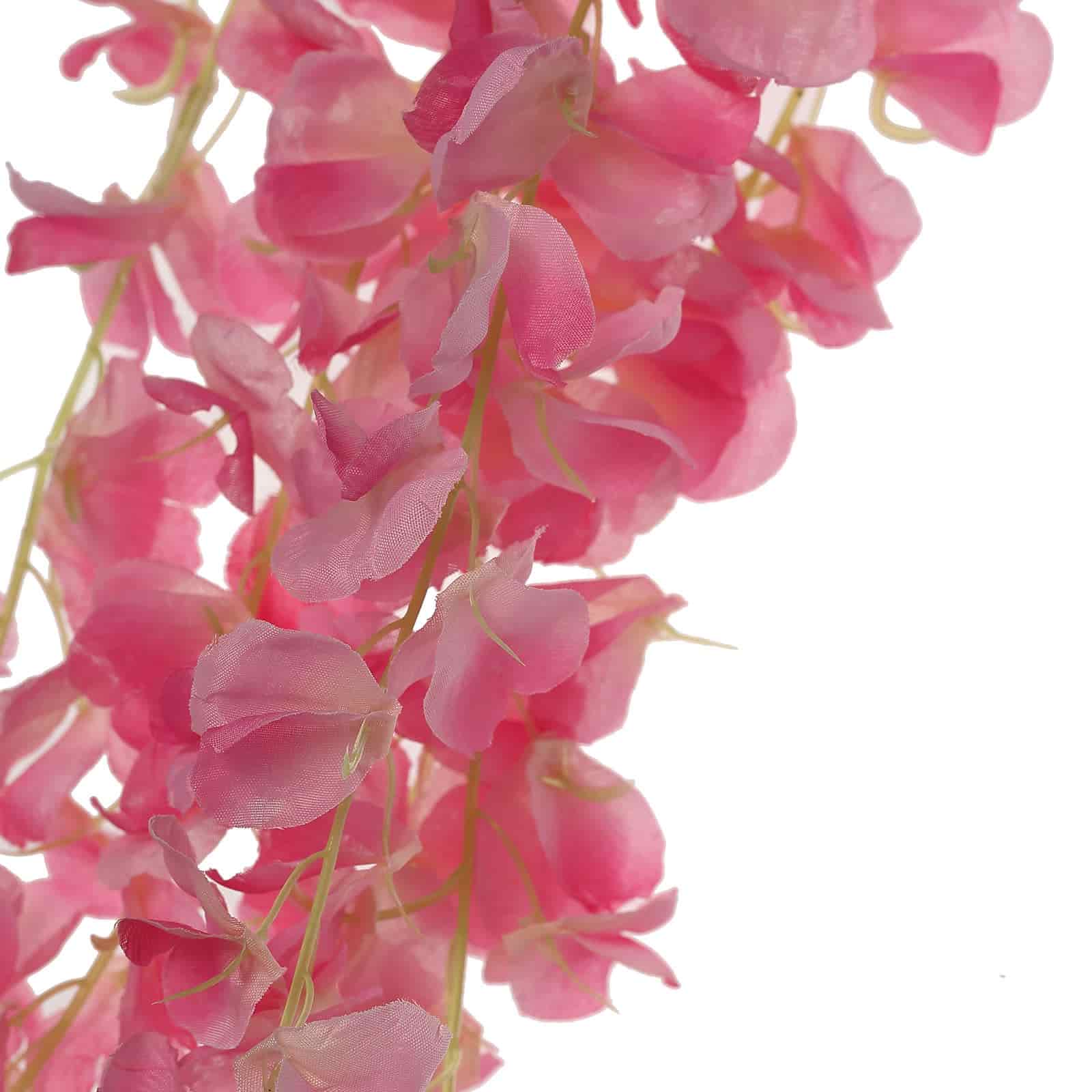 6 pcs 42" tall Silk Wisteria Flowers Hanging Vine Garland Tabletop Decorations - Picture 21 of 34