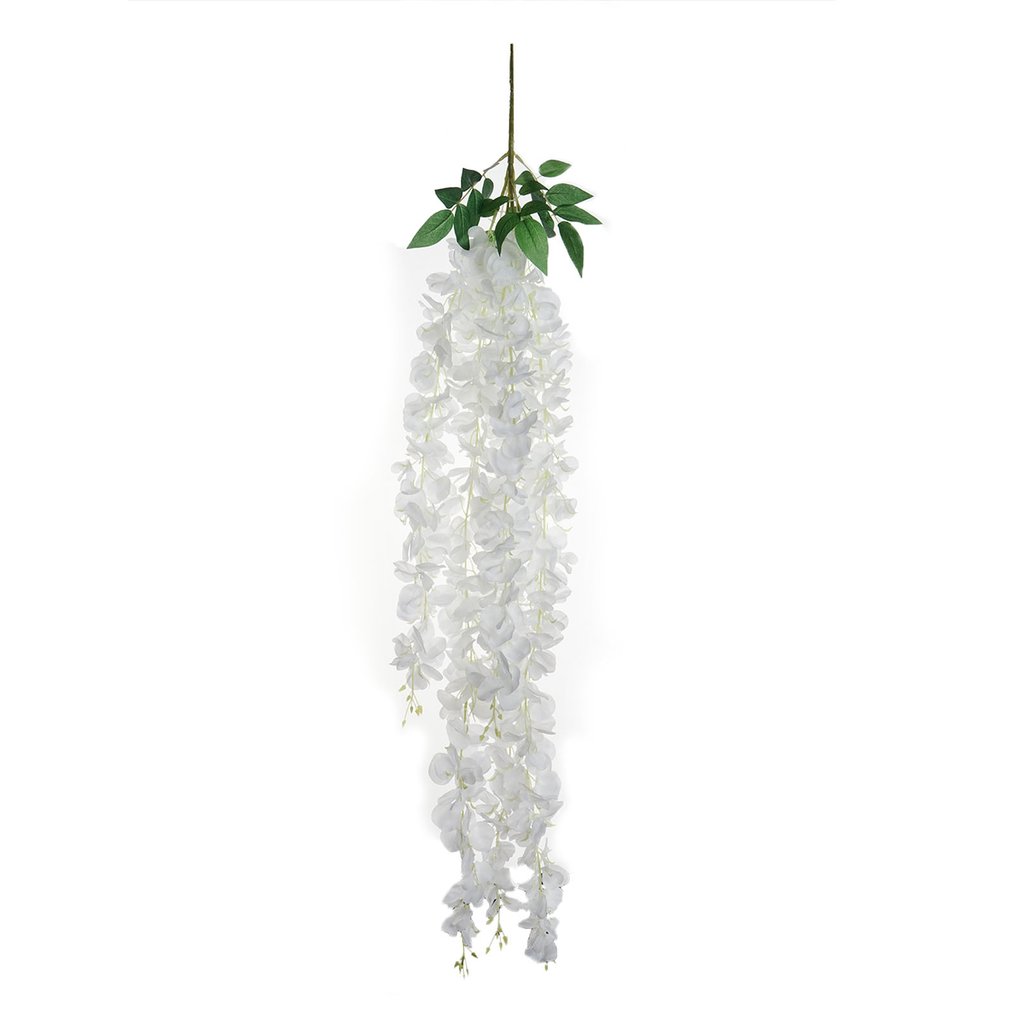 6 pcs 42" tall Silk Wisteria Flowers Hanging Vine Garland Tabletop Decorations - Picture 27 of 34