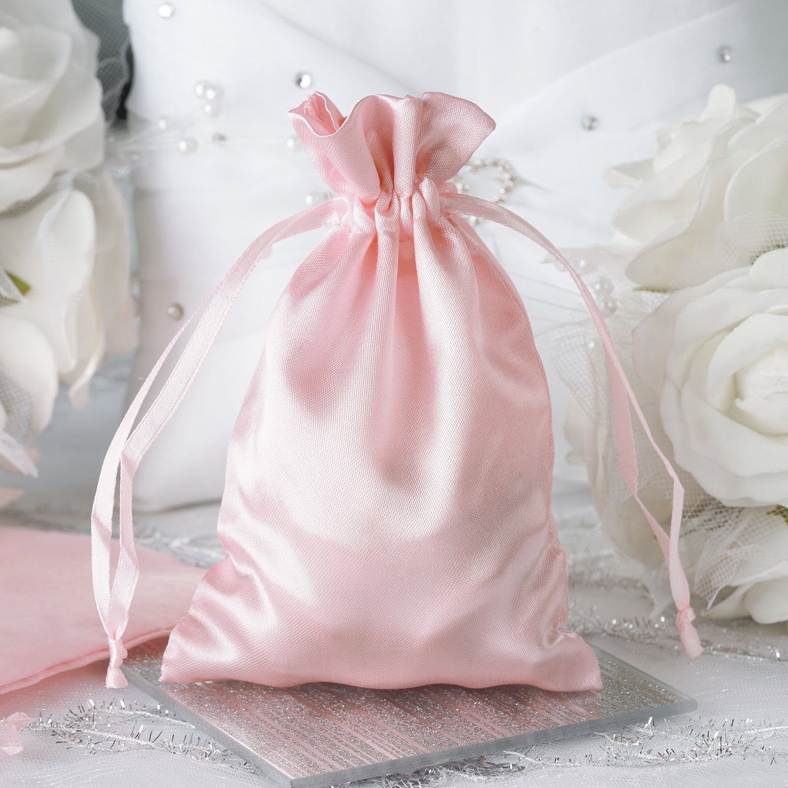 60 pcs 4x6" SATIN FAVOR BAGS Wedding Party Reception Gift Favors Bulk WHOLESALE - Picture 25 of 124