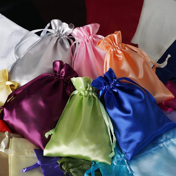 5x7" SATIN BAGS with Pull String Wedding Party Gift Favors Pouches Wholesale - Picture 60 of 127