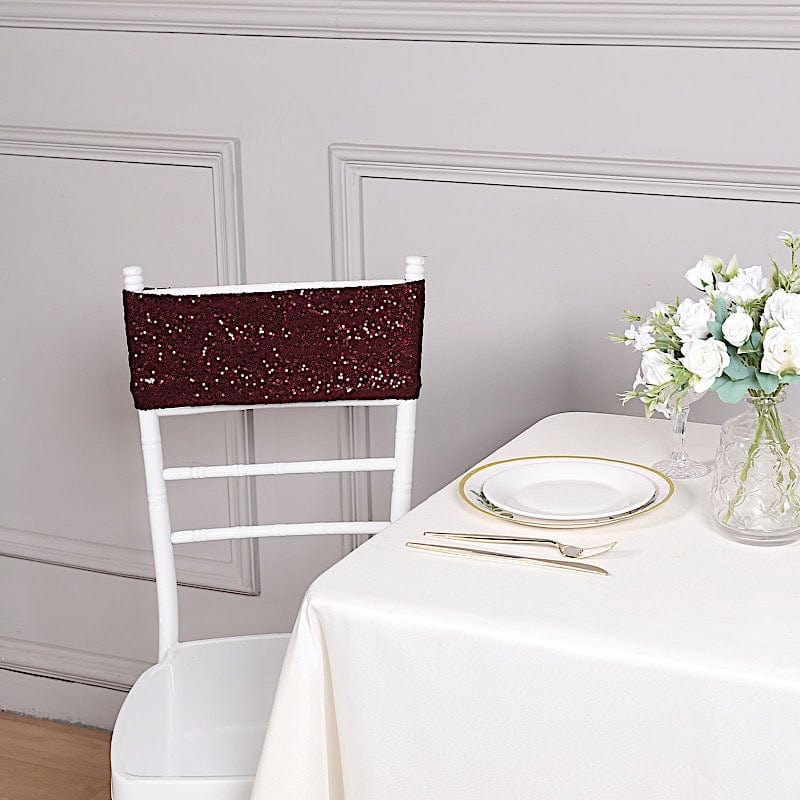SPANDEX Sequined Chair Sashes for Wedding Party Decorations Wholesale Supplies - Picture 23 of 137