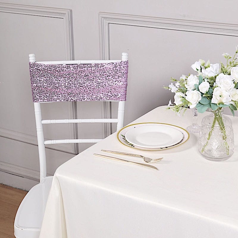 SPANDEX Sequined Chair Sashes for Wedding Party Decorations Wholesale Supplies - Picture 59 of 137