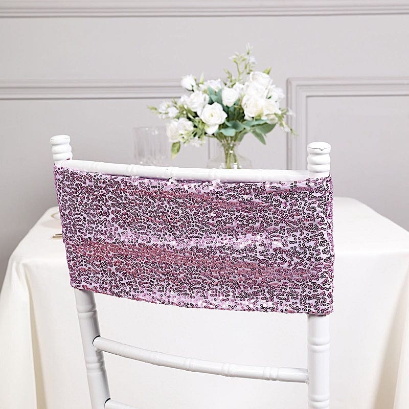 SPANDEX Sequined Chair Sashes for Wedding Party Decorations Wholesale Supplies - Picture 63 of 137