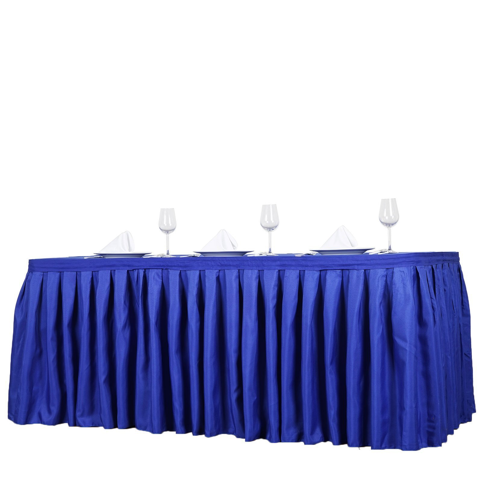 21 feet x 29" Polyester Banquet Table Skirt Wedding Party Linens Wholesale - Picture 85 of 93