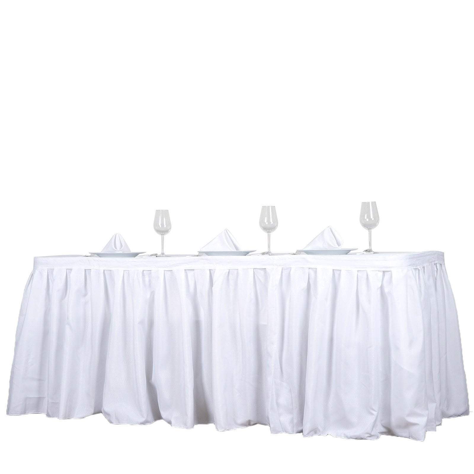 21 feet x 29" Polyester Banquet Table Skirt Wedding Party Linens Wholesale - Picture 91 of 93