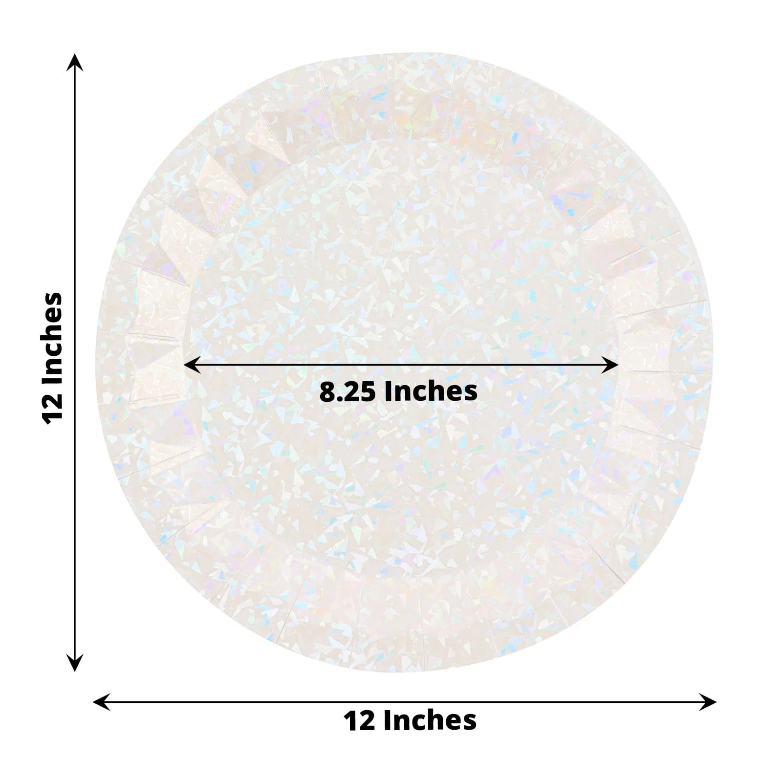 25 Geometric Round 12" Metallic Disposable Dinner Paper Plates Party Tableware - Picture 19 of 47