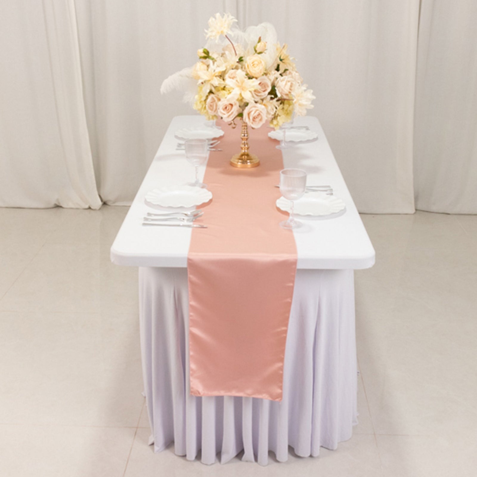 12" x 108" Satin Tischplatte Läufer glänzend Hochzeit Party Catering Dekorationen - Bild 60 von 170