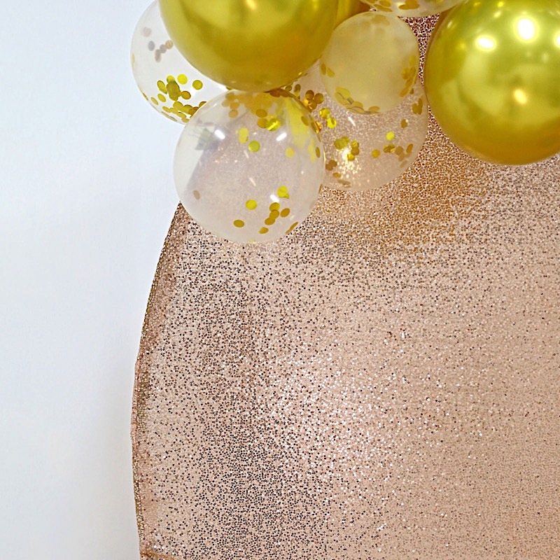 7.5 ft Metallic Sequin Round Backdrop Stand Cover Wedding Party Event Decoration - Picture 23 of 34