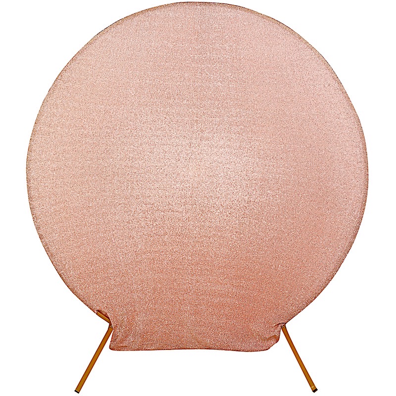 7.5 ft Metallic Spandex Round Backdrop Stand Cover Wedding Decorations Party