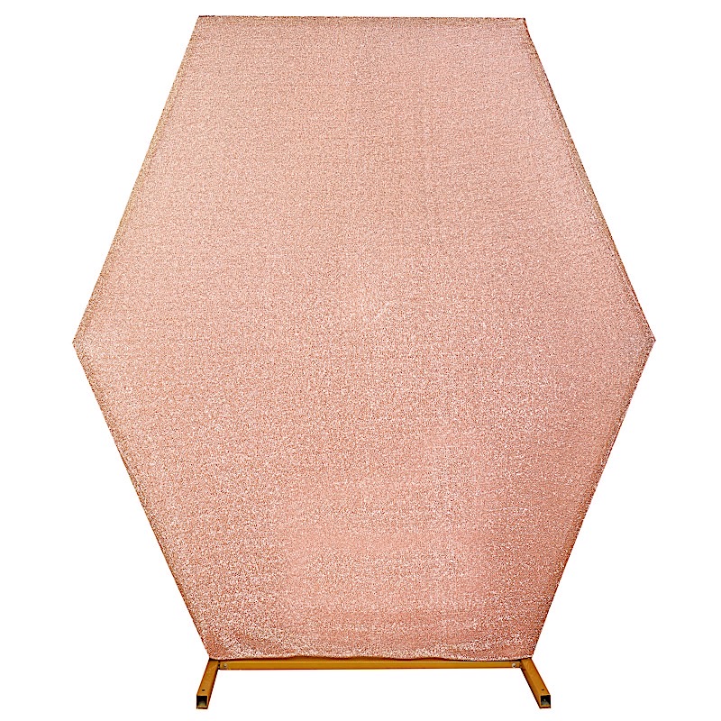 8 ft Metallic Spandex Hexagon Backdrop Stand Cover Wedding Decorations Party