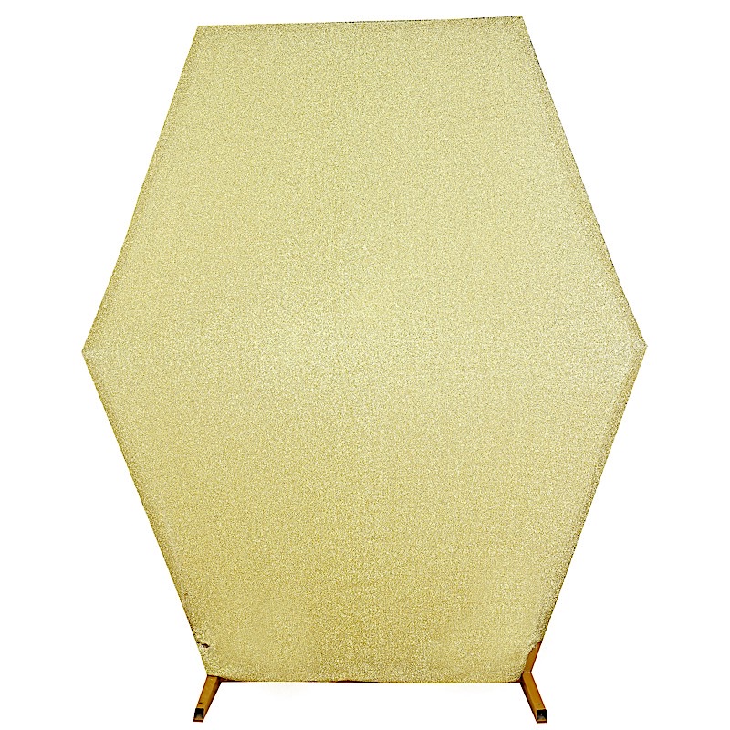 8 ft Metallic Spandex Hexagon Backdrop Stand Cover Wedding Decorations Party