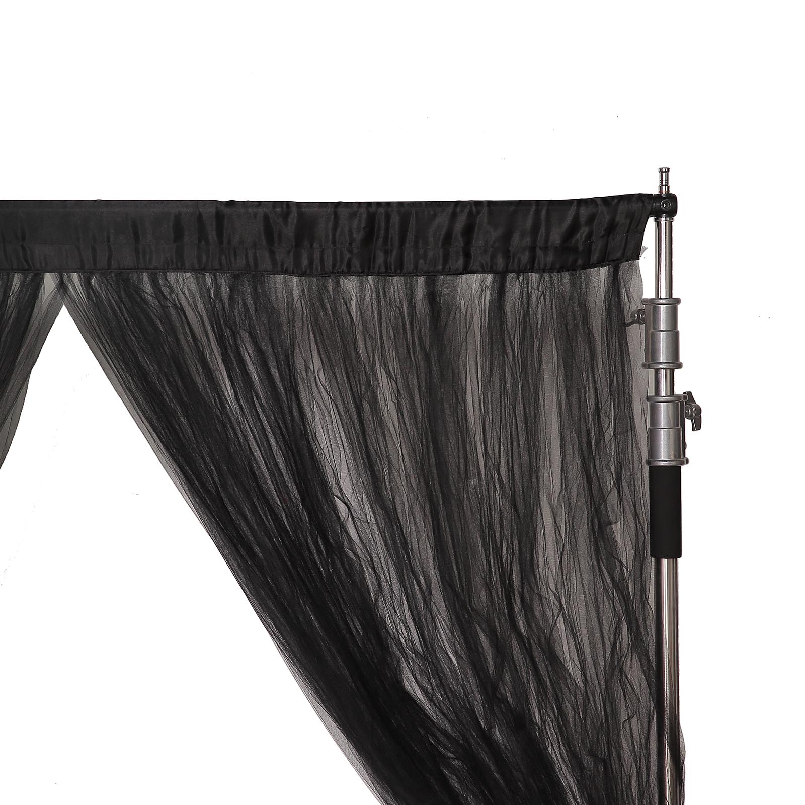 2 pcs 5 ft x 10 ft Sheer Tulle Backdrop Curtain Panels Photo Booth Decorations - Picture 4 of 14