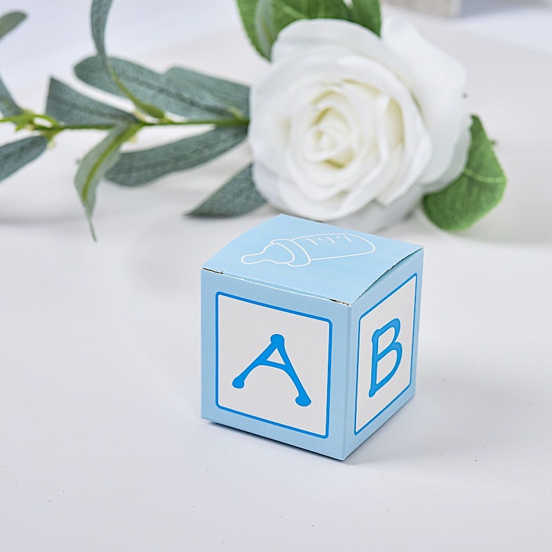 25 pcs 2" Cube Baby Shower Party Favor Boxes Birthday Party Events Decorations - Picture 4 of 18