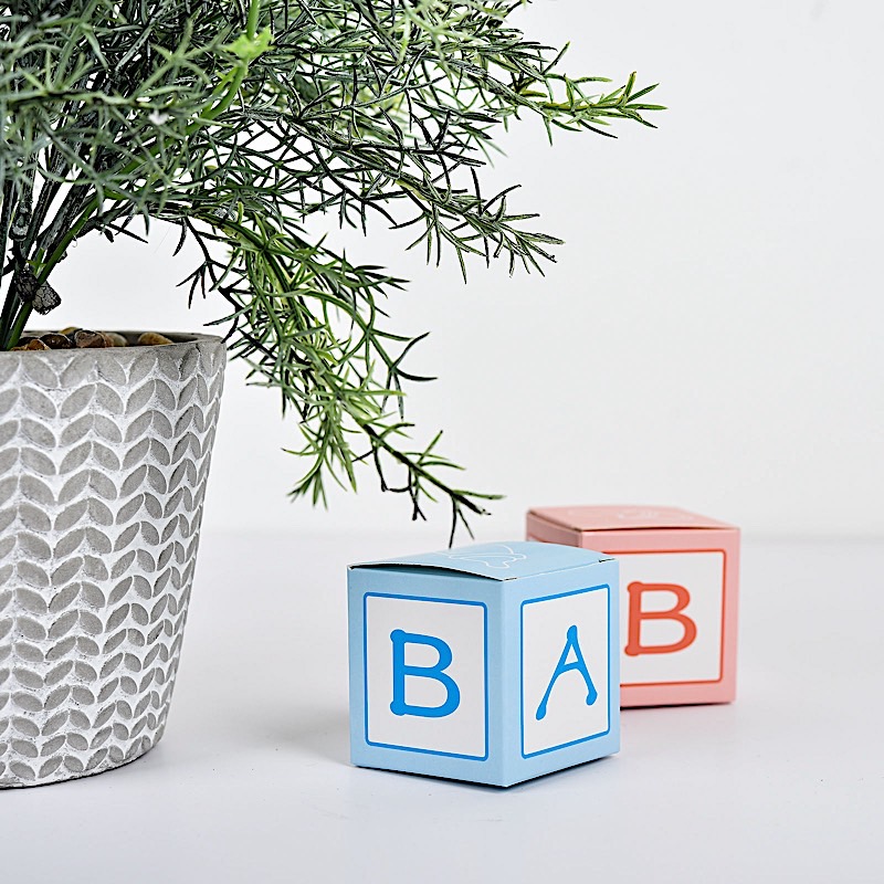 25 pcs 2" Cube Baby Shower Party Favor Boxes Birthday Party Events Decorations - Picture 8 of 18