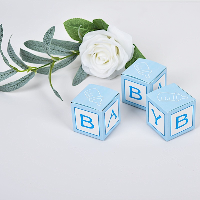 25 pcs 2" Cube Baby Shower Party Favor Boxes Birthday Party Events Decorations - Picture 6 of 18
