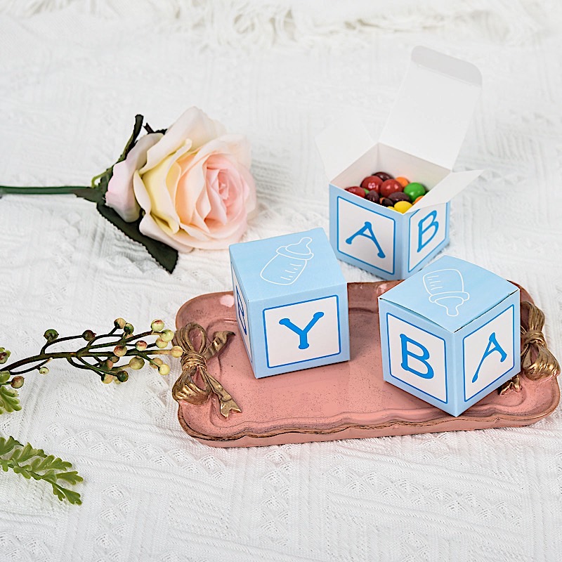 25 pcs 2" Cube Baby Shower Party Favor Boxes Birthday Party Events Decorations - Picture 9 of 18