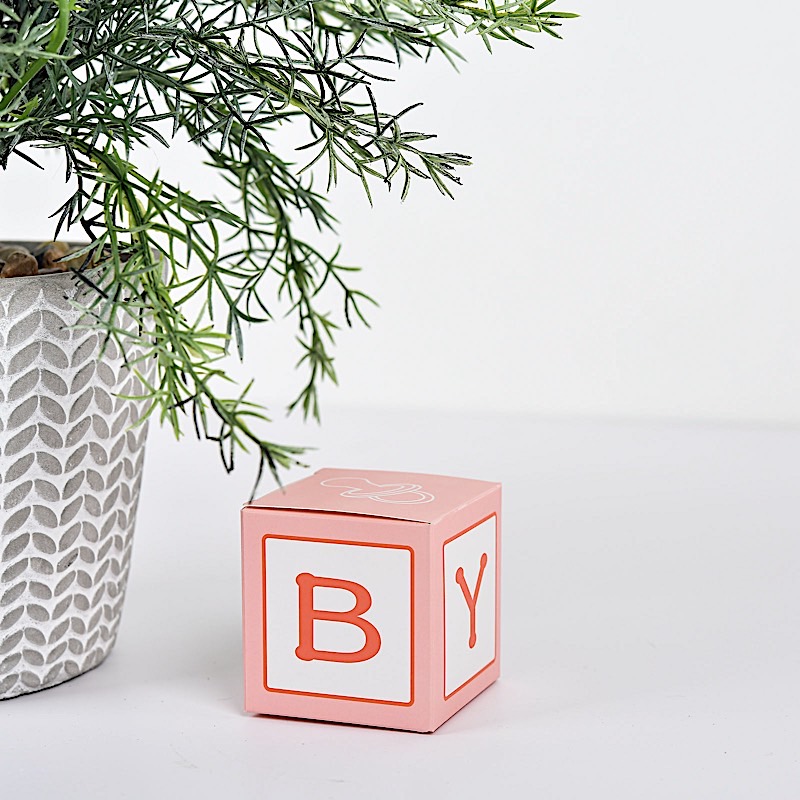 25 pcs 2" Cube Baby Shower Party Favor Boxes Birthday Party Events Decorations - Picture 14 of 18