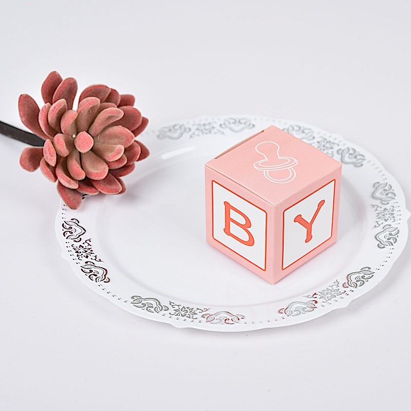 25 pcs 2" Cube Baby Shower Party Favor Boxes Birthday Party Events Decorations - Picture 15 of 18