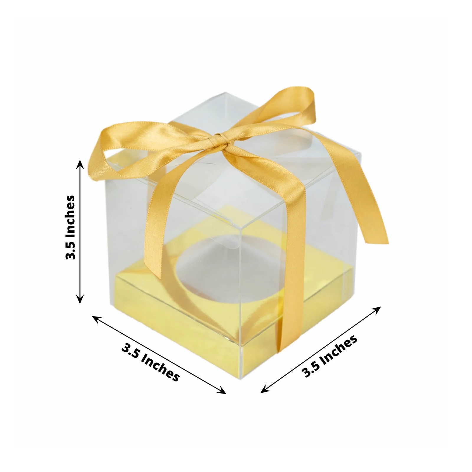 33 Pezzi Scatole Regalo Trasparenti In PET 5x5x5 Cm Con Nastri E Forbici - Perfette Per Bomboniere, Caramelle E Piccoli Regali