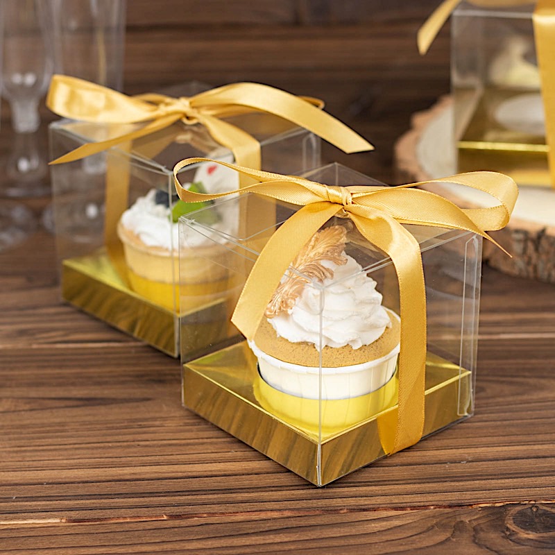 White Cupcake Boxes With Window - 3.5" Party Favor Containers For Weddings & Events (25/50/100 Count) 12 thumbnail image