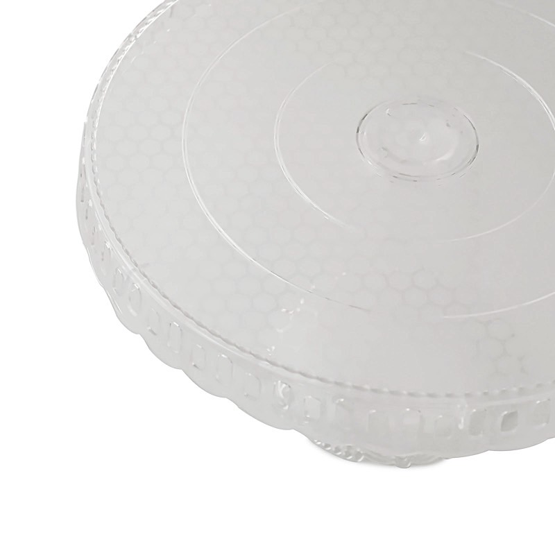 4 Round 13 in Plastic CUPCAKE STANDS Dessert Pedestals Scalloped Edges Party - Picture 26 of 34