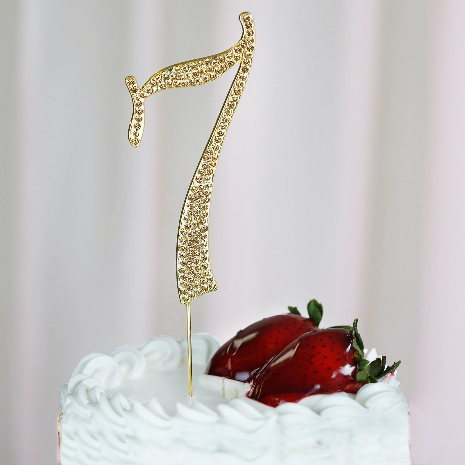 4.5" tall Gold Crystal Rhinestone Cake Topper Wedding Birthday Party Decorations - Picture 36 of 145