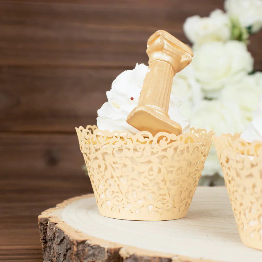 25 forros para magdalenas de papel de encaje cortados con láser envoltorios para fiestas eventos decoraciones - Imagen 29 de 66