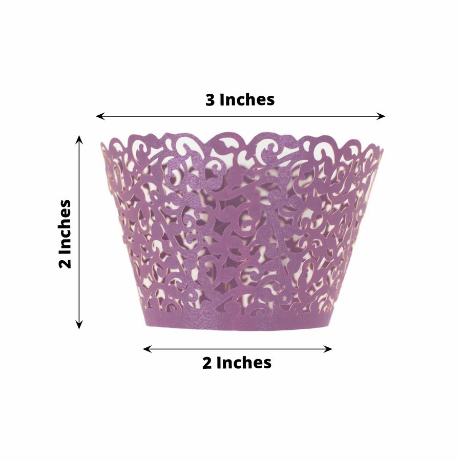 25 forros para magdalenas de papel de encaje cortados con láser envoltorios para fiestas eventos decoraciones - Imagen 46 de 66