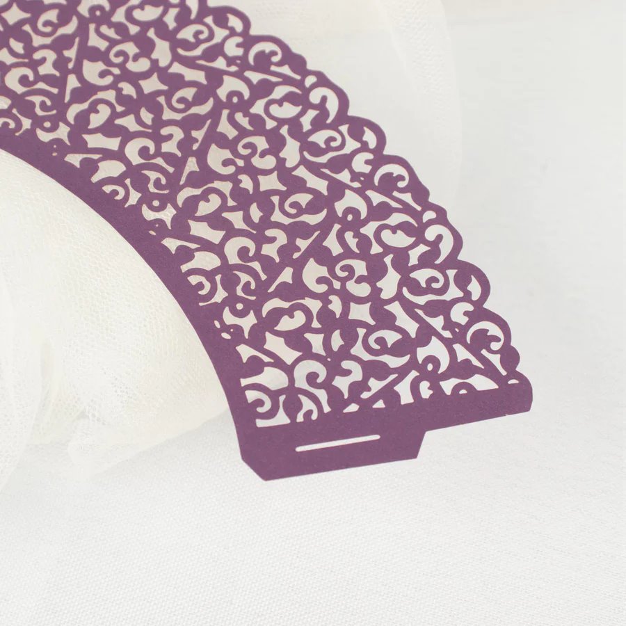 25 forros para magdalenas de papel de encaje cortados con láser envoltorios para fiestas eventos decoraciones - Imagen 49 de 66