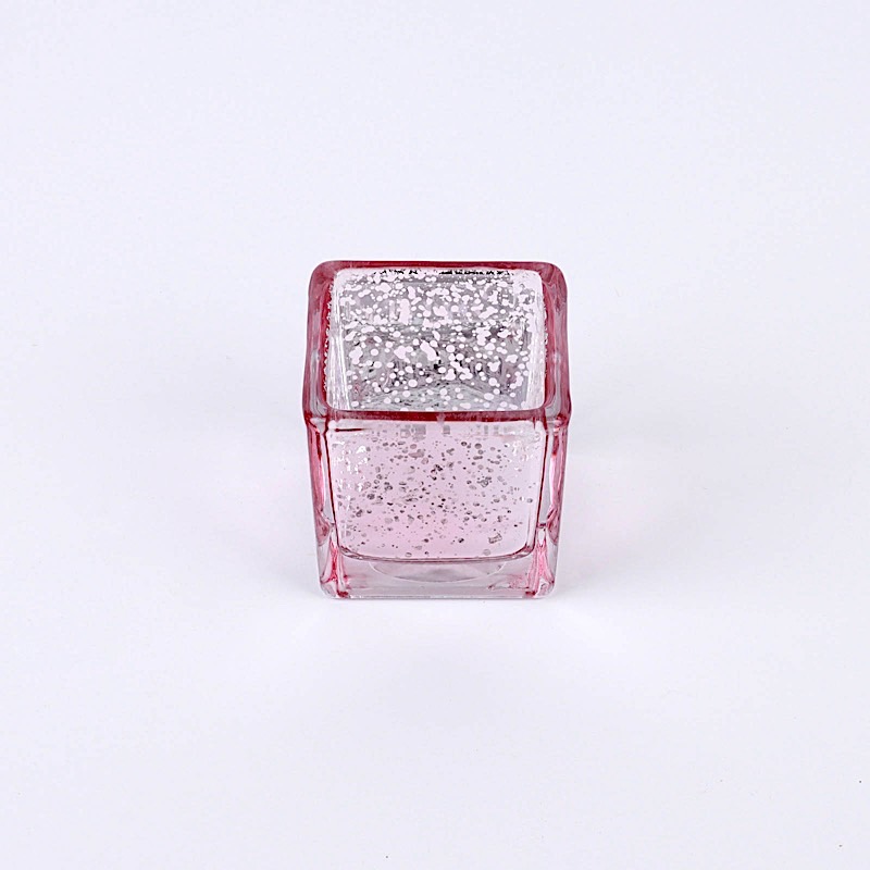 12 Square 2" Speckled Mercury Glass Votive CANDLE HOLDERS Party Home Decorations - Picture 14 of 18