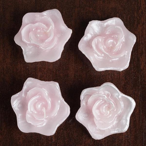 4 Roses Flowers Floating Candles for Wedding Centerpieces Decorations WHOLESALE