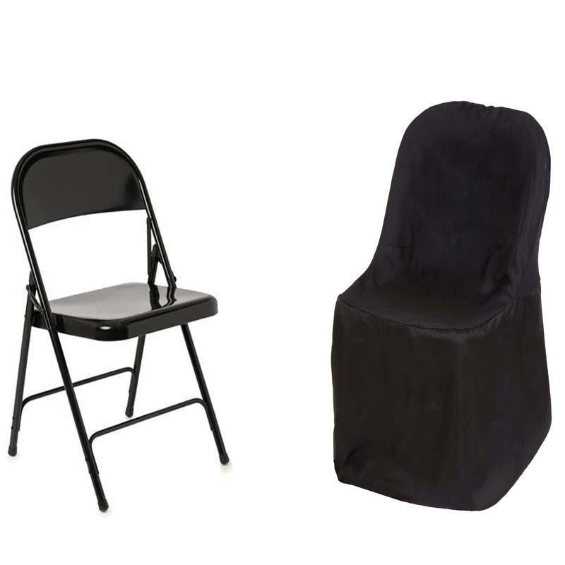 Polyester FOLDING CHAIR COVERS Party Wedding Banquet Event Decorations Supplies - Picture 13 of 134