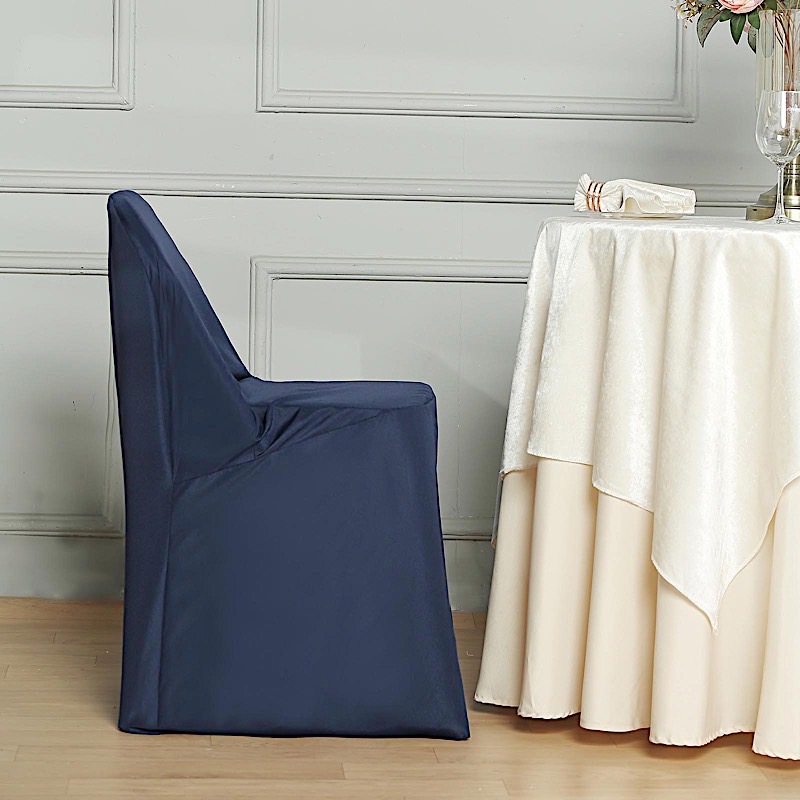 Polyester FOLDING CHAIR COVERS Party Wedding Banquet Event Decorations Supplies - Picture 76 of 134