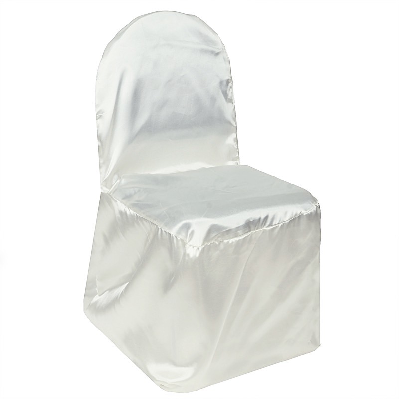 Satin Banquet CHAIR COVERS Dining Room Decor Wedding Reception Supplies Event