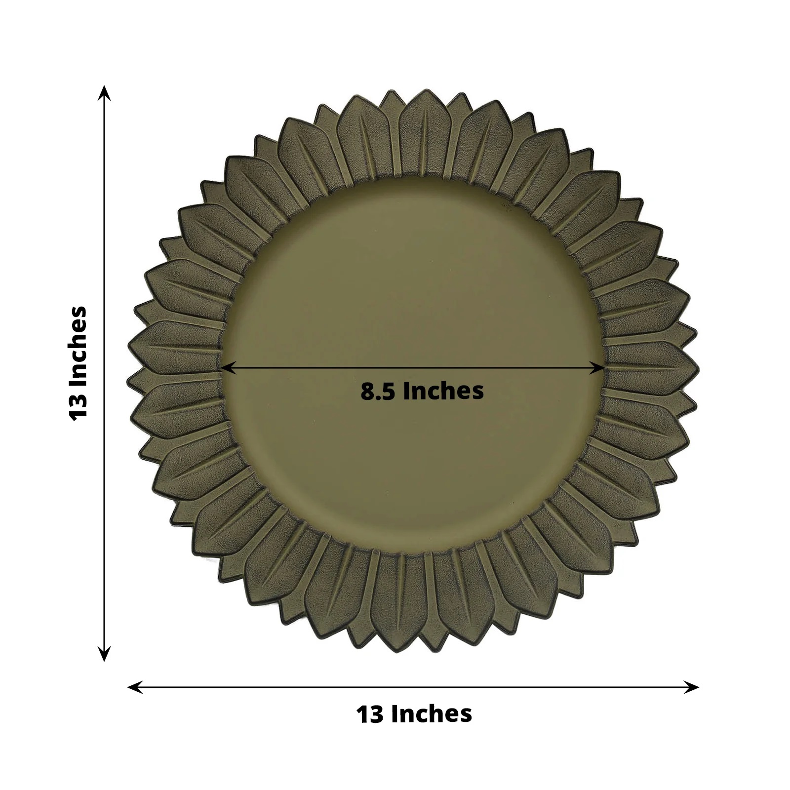 6 Matte 13" Sunflower Design Plastic Round Dinner Charger Plates Party Events - Picture 12 of 34