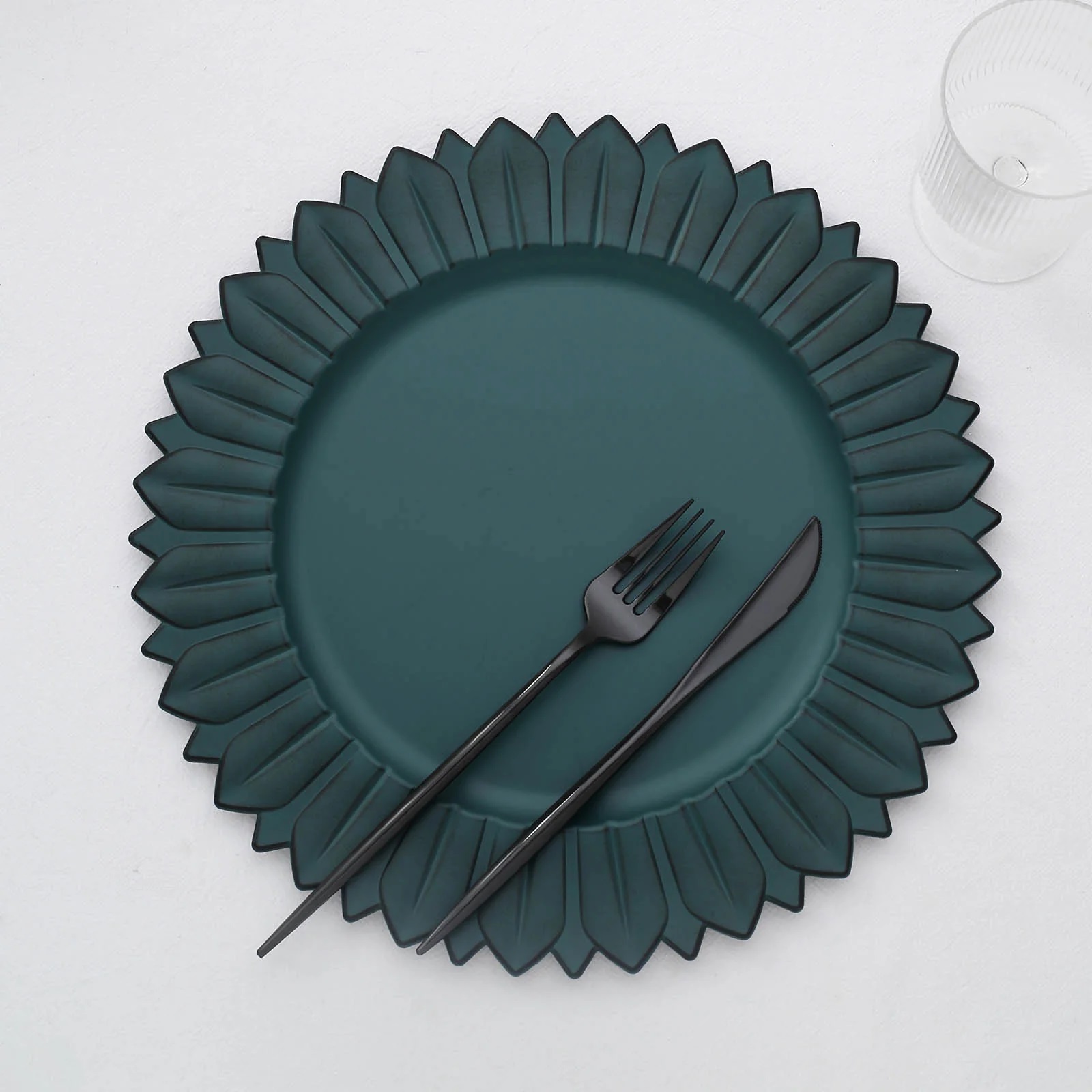 6 Matte 13" Sunflower Design Plastic Round Dinner Charger Plates Party Events - Picture 26 of 34