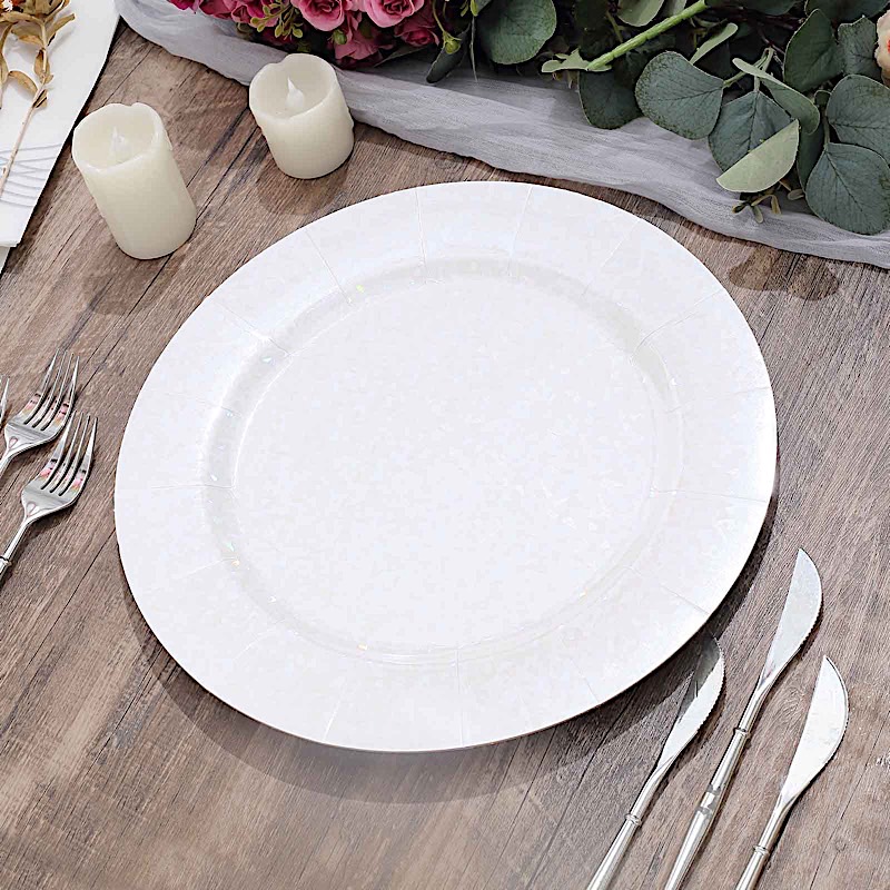 10 Round 13" Disposable Paper Charger Plates Wedding Party Events Home Supplies - Picture 29 of 72