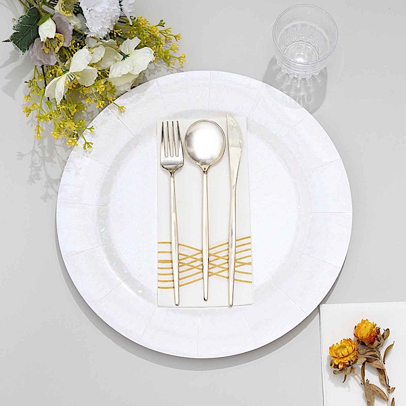 10 Round 13" Disposable Paper Charger Plates Wedding Party Events Home Supplies - Picture 31 of 72