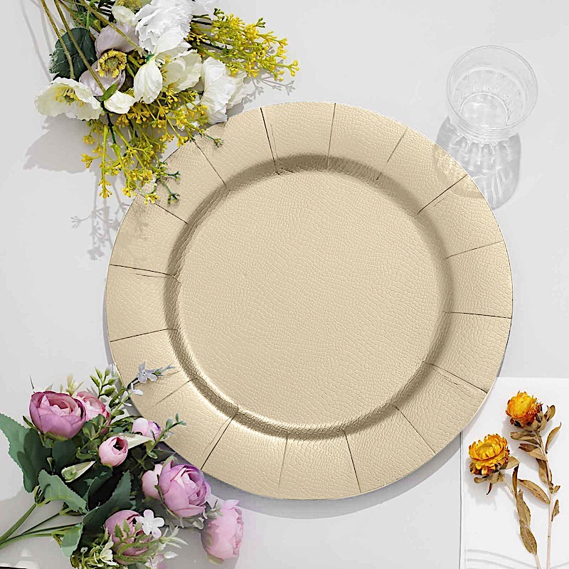 10 Round 13" Disposable Paper Charger Plates Wedding Party Events Home Supplies - Picture 18 of 72