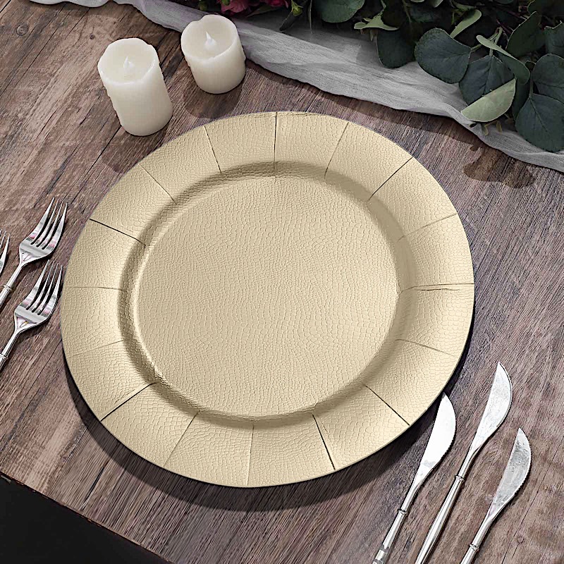 10 Round 13" Disposable Paper Charger Plates Wedding Party Events Home Supplies - Picture 14 of 72