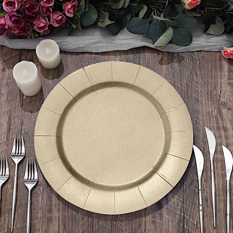10 Round 13" Disposable Paper Charger Plates Wedding Party Events Home Supplies - Picture 15 of 72