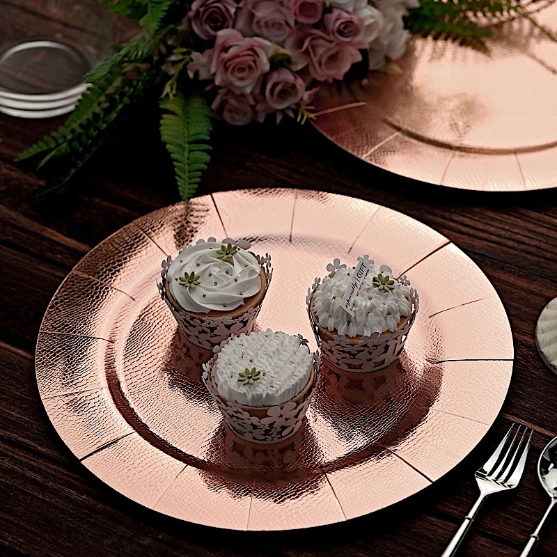 10 Round 13" Disposable Paper Charger Plates Wedding Party Events Home Supplies - Picture 47 of 72