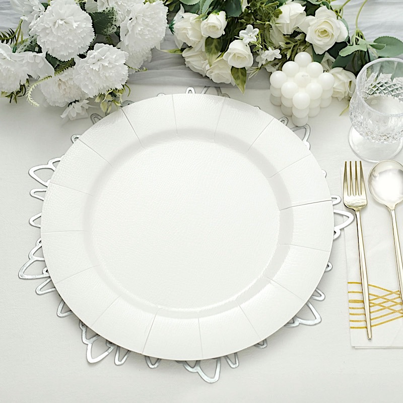 10 Round 13" Disposable Paper Charger Plates Wedding Party Events Home Supplies - Picture 69 of 72