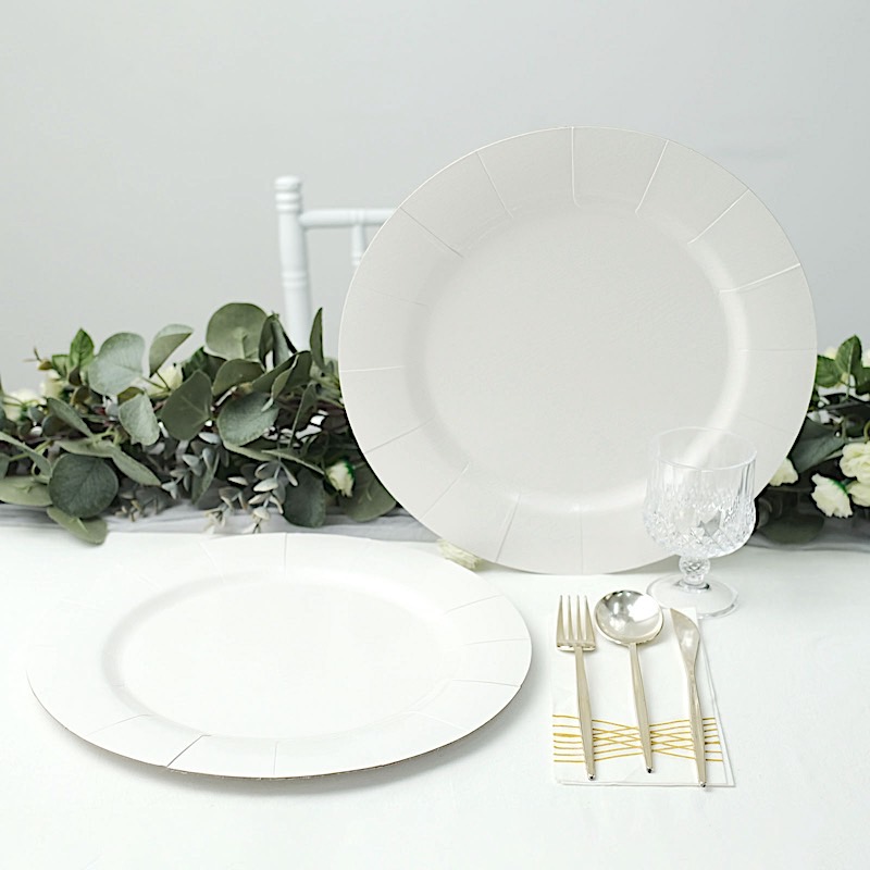 10 Round 13" Disposable Paper Charger Plates Wedding Party Events Home Supplies - Picture 70 of 72