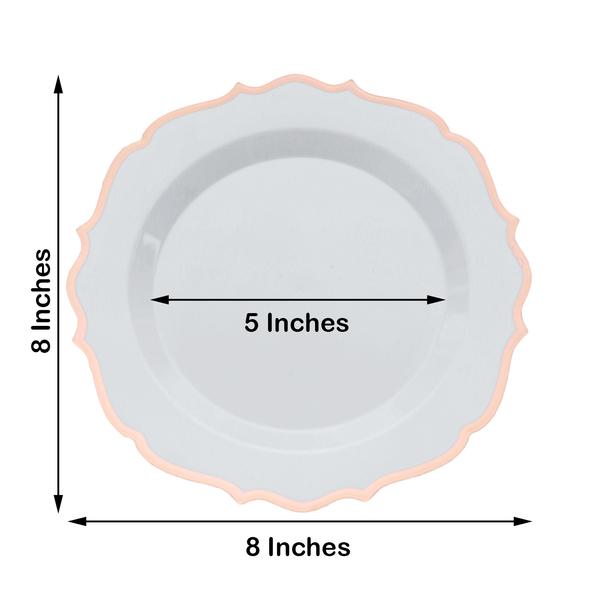 Disposable Plastic Plates Scalloped Rim Wedding Party Event Tableware Home - Picture 84 of 108