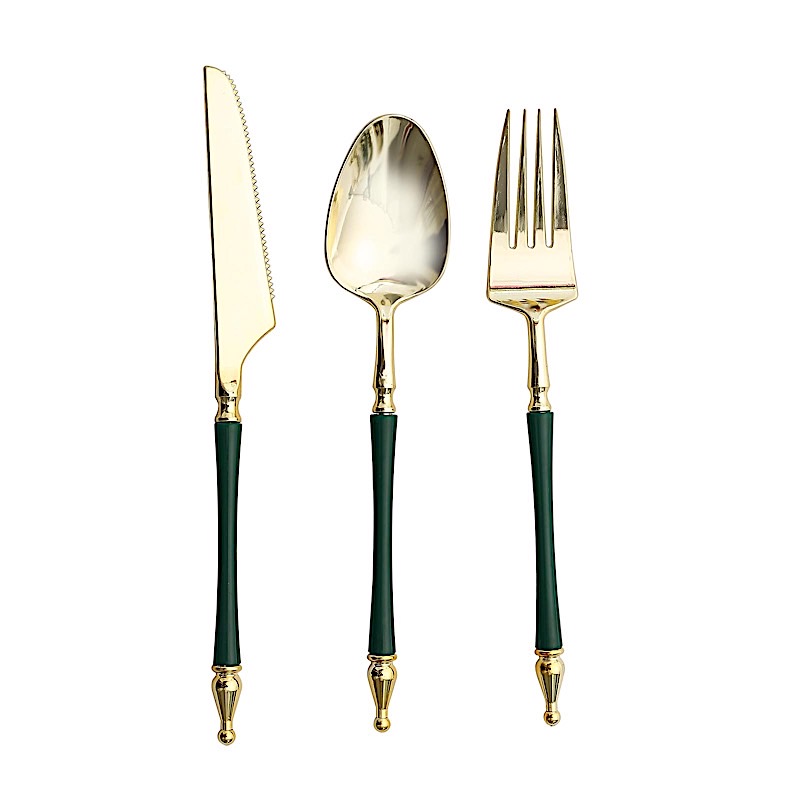 24 Disposable Plastic CUTLERY Roman Column Handle Spoon Fork and Knife Set Party - Picture 20 of 34