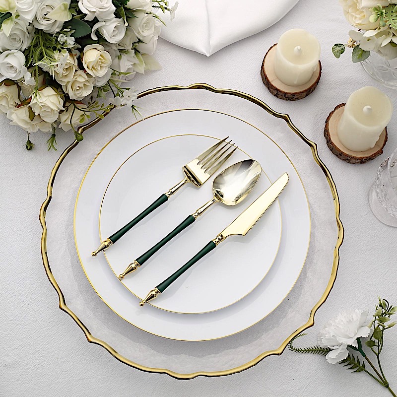 24 Disposable Plastic CUTLERY Roman Column Handle Spoon Fork and Knife Set Party - Picture 19 of 34