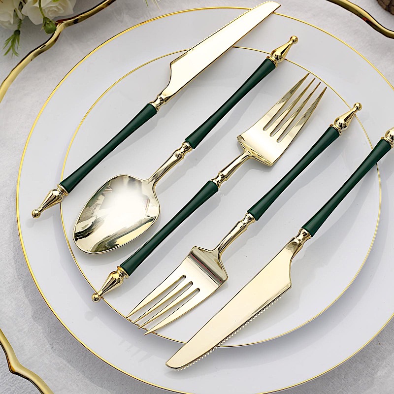 24 Disposable Plastic CUTLERY Roman Column Handle Spoon Fork and Knife Set Party - Picture 22 of 34
