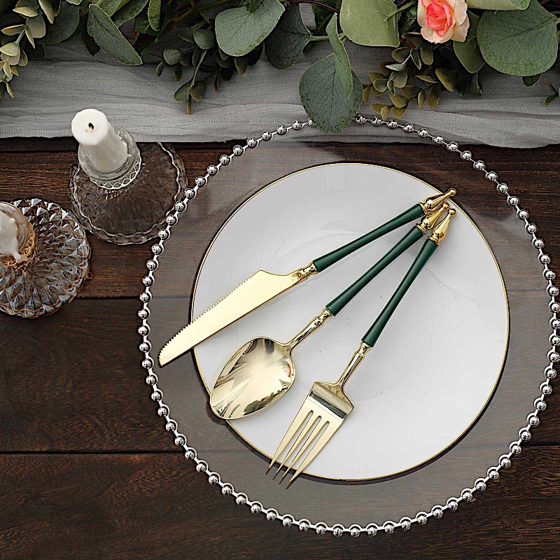 24 Disposable Plastic CUTLERY Roman Column Handle Spoon Fork and Knife Set Party - Picture 24 of 34