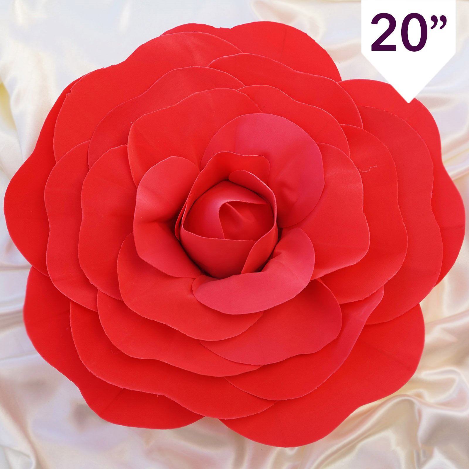 20″ wide Artificial Large Roses Flowers Wall Backdrop Party Wedding Decorations